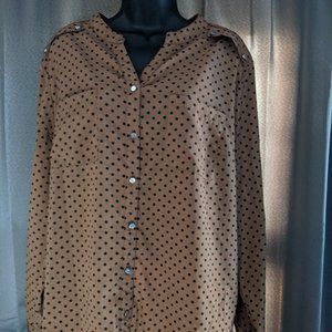 NY COLLECTION SIZE  XL WOMENS  BUTTON DOWN BLOUSE